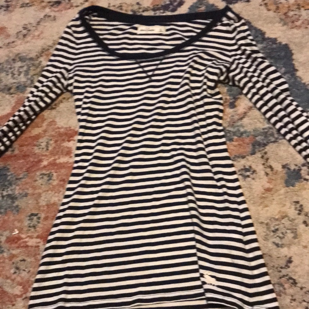 Two shirts one is black one is black and white